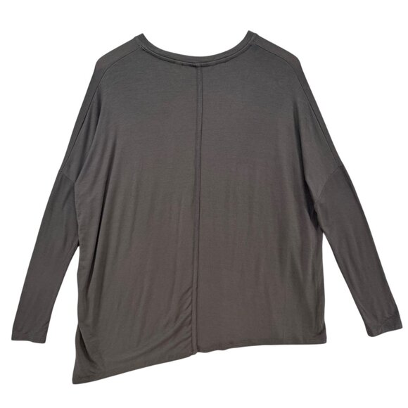 Athleta Cloudlight Relaxed Asym Top Womens Grey Long Sleeve Oversized Size XS - Picture 2 of 9